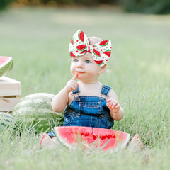 YanJie soft newborn nylon headband with mint band provides a non-marking, secure fit.