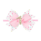 YanJie sprinkle bow for first birthday on newborn headband adds photo-ready sparkle