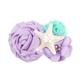 YanJie starfish mermaid headband closeup emphasizing soft band and comfort for newborns