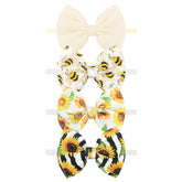 YanJie sunflower bows set for baby girls, soft and comfortable for all-day wear.