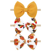 YanJie turkey-printed headband for girls adds festive style and adorable photos.