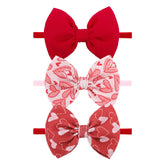 YanJie Valentines Bows red heart headband adds cute charm for Valentine's Day outfits.