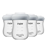 yanyoyo glass breastmilk bottle 5.4oz wide neck shows clear measurement