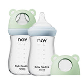 yanyoyo natural glass baby bottle 8oz with wide neck for easy filling and cleaning
