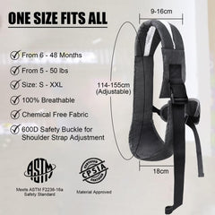 YAOYUQIAN Easy Wear Baby Sling ergonomic-seat highlights comfortable hip positioning.