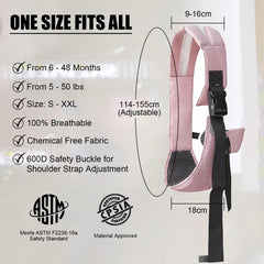 YAOYUQIAN ergonomic-seat non-slip sling keeps baby secure during daily activities.
