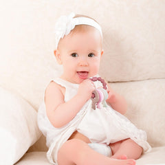 YAPPROMO Baby Teething Keys handheld size aids easy grasp and early hand-mouth coordination.