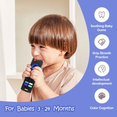 YAPPROMO bright-colors-teether emphasizes visual stimulation during play.