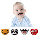 YAPPROMO Halloween pumpkin pacifiers 4-pack for babies featuring safe silicone