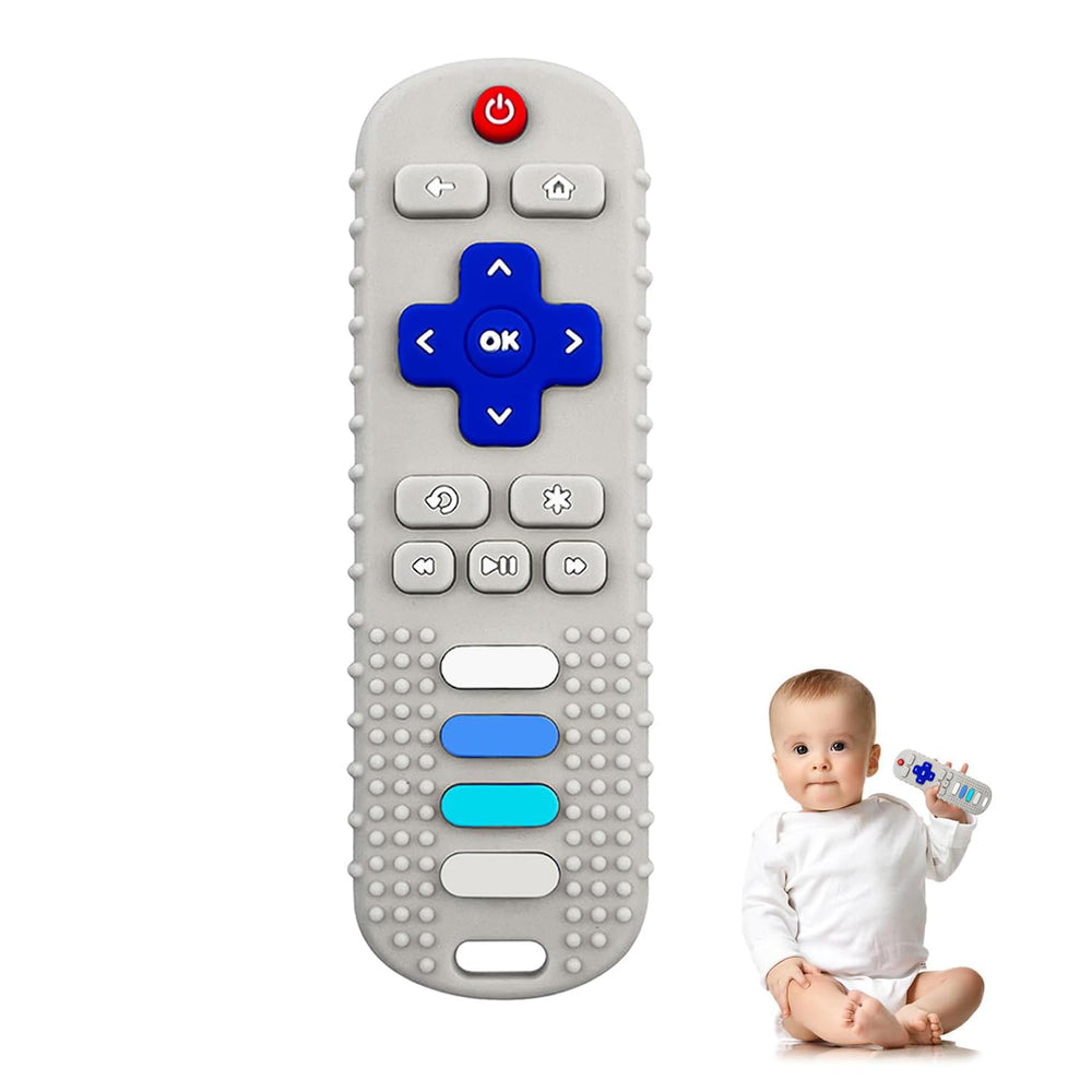 YAPPROMO remote-teether in baby's hands soothing gums during play