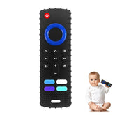 YAPPROMO remote-teether top view shows safe silicone for chewing relief.
