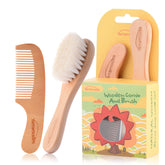 Yarra Modes baby goat hair brush shows ultra-soft bristles for gentle grooming.