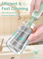 YASEW 2000mAh rechargeable motor powers deep bottle cleaning.