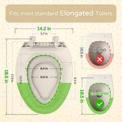 YASFEL toilet seat magnet demonstrates built-in child seat for independence