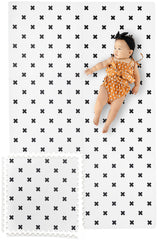 YAY! MATS Brooklyn Cross White tiles assembled for a stylish, safe play area.