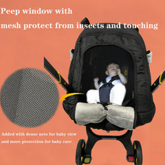 Yazely baby car seat cover winter zip window shows baby easily while protecting from weather.