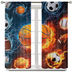 YCness living room sports curtains add bold style while blocking light for comfort.