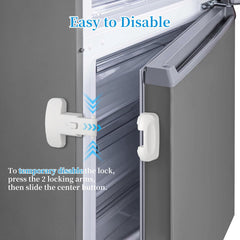 YCT fridge lock in use with one-hand operation.