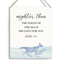 YCYD inspirational nautical ocean whale decor 8x10 sign—nursery ambiance and positive vibes.