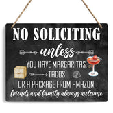 Ycyfckdr no-soliciting-sign front door wooden sign enhances curb appeal and privacy