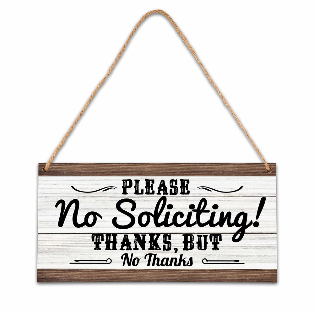 Ycyfckdr no soliciting sign front door adds rustic privacy cue for visitors
