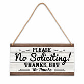 Ycyfckdr no soliciting sign front door adds rustic privacy cue for visitors