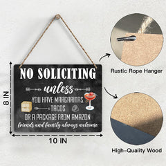 Ycyfckdr no-soliciting-sign nursery decor promotes calm doorstep etiquette