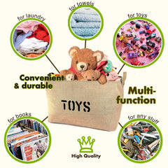 Youdepot toy-bin collapsible-storage folds flat to save space