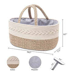 YeaYee blue pinstripe lining keeps items organized inside the caddy.
