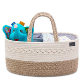 YeaYee diaper caddy organizer with handle stores baby essentials for on-the-go changes.