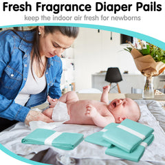Yeaqee 33 ft x 16.5 in liner length supports bulk diaper disposal.