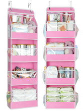 Yecaye over-the-door organizer in bubblegum pink front view for space-saving storage