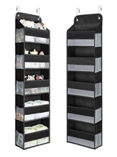 Yecaye over-the-door organizer front view with five bins for quick storage.