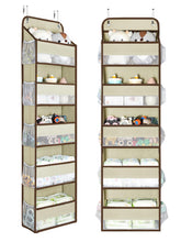 Yecaye over-the-door organizer front view shows five bins and ten pockets for quick access and storage boost.