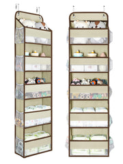 Yecaye over-the-door organizer front view shows five bins and ten pockets for quick access and storage boost.