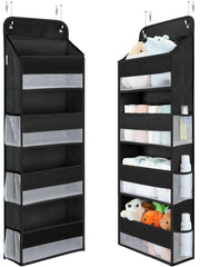 Yecaye over-the-door organizer front view highlights spacious nursery storage.