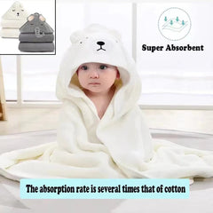 YECELINST URSEORY bird hooded towel; playful bath time design
