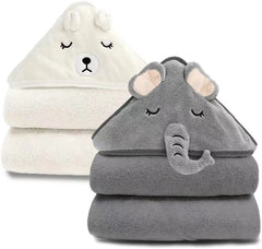 YECELINST URSEORY elephant hooded towel; soft warmth for drying