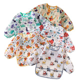 YeeLauf Sleeved Bib front view highlights spill-proof design for mess-free meals.