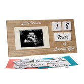YelloIris brown ultrasound frame milestone tiles display for nursery decor