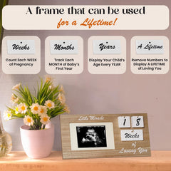 YelloIris brown ultrasound frame nail hooks secure mounting option