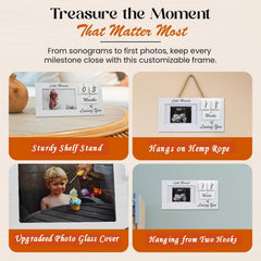 YelloIris white ultrasound-frame three-photo-mats accommodates multiple photos in a flexible layout.