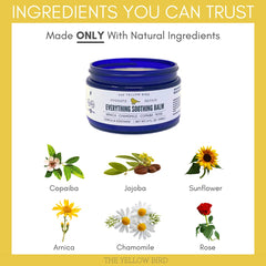 Closeup of The Yellow Bird balm texture highlighting non-greasy feel.