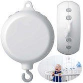 Yeshone mobile music box mounted on crib in white for a calming bedtime routine.