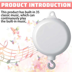 Yeshone baby music box close up showing volume control for lullaby sessions.