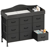 YeTom changing table top with waterproof pad for easy diaper cleanup