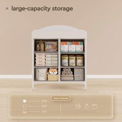 YeTom mobile storage unit with safety locks lets you move the station safely between rooms.