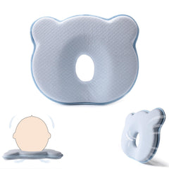 Yevclihds memory foam baby pillow cartoon bear front view promotes gentle head support