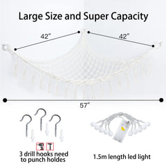 Yewiwin three-hanging-hook kit enables stable wall installation.