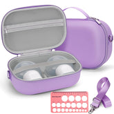 Yewltvep wearable breast pump bag closed front view with protective shell for travel.